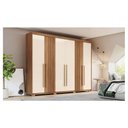 Ver imagem 2 de Guarda Roupa Casal Norton 6 Portas Nature Off White - Henn