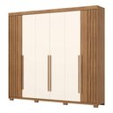 Ver imagem 5 de Guarda Roupa Casal Norton 6 Portas Nature Off White - Henn