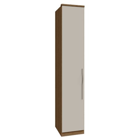 Guarda Roupa Modulado 01 Porta com Prateleiras 245cm Altura Setiba - Jequitibá/Offwhite