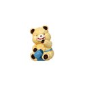 Ver imagem 1 de Puxador Gaveta Resina Urso Mamadeira Azul Bebê Infantil Quarto Cômoda Decorativo