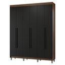 Ver imagem 3 de Guarda-Roupa Casal com Pés 6 Portas Batentes Netuno Madesa