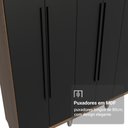 Ver imagem 7 de Guarda-Roupa Casal com Pés 6 Portas Batentes Netuno Madesa