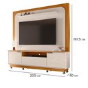 Ver imagem 3 de Home Theater Nilo para TV 65" 200cm MDP com Rodízios Cinamomo Pallazio