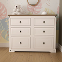 Ver imagem 2 de Cômoda Corona Mexicana 6 Gavetas Creme/carvalho