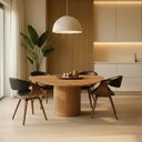 Ver imagem 2 de Cadeira de Jantar Nicole Rivatti Couro Madeira:preto