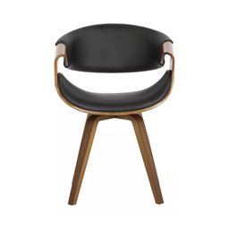 Cadeira de Jantar Nicole Rivatti Couro Madeira:preto - 4
