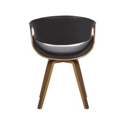 Cadeira de Jantar Nicole Rivatti Couro Madeira:preto - 5