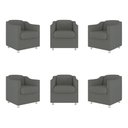 Ver imagem 1 de Kit 6 Poltronas Decorativas Tilla Consultório Recepção Sala Cor:cinza