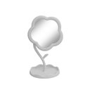 Ver imagem 1 de Espelho de Mesa Flor com Base Porta-Jóias 18x10cm – Praticidade e Charme para o Seu Espaço:Branco