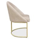 Ver imagem 2 de Poltrona Decorativa com Pés Metálico Lua - Bege