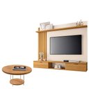 Ver imagem 1 de Painel para Tv Suspenso Lets e Mesa de Centro Sky Cinamomo Off White – Hb Móveis