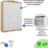 Guarda Roupas Infantil 4 Gavetas 4 Portas Provençal 100% Mdf Branco/nature - 3