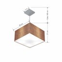 Ver imagem 2 de Lustre Pendente Quadrado Md-4020 Cúpula em Tecido 21/35x35cm Palha - Bivolt