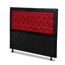 Ver imagem 1 de Cabeceira Casal Queen 160 Cm para Cama Box Berlim Preto Vermelho