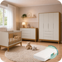 Ver imagem 2 de Quarto de Bebê Completo Classic Elfe Areia Savana com Colchão