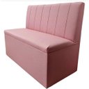 Ver imagem 2 de - Poltrona Sofá Booth 1.10m Rosa Costuras Verticais Sku90 o Rei Das Poltronas Poltrona Booth