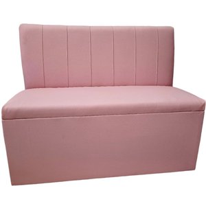 - Poltrona Sofá Booth 1.10m Rosa Costuras Verticais Sku90 o Rei Das Poltronas Poltrona Booth