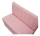 Ver imagem 3 de - Poltrona Sofá Booth 1.10m Rosa Costuras Verticais Sku90 o Rei Das Poltronas Poltrona Booth