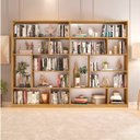 Ver imagem 4 de Kit 2 Estantes Decorativas para Livros 180 x 240cm Casuá Marrom Freijó Seattle