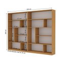 Ver imagem 3 de Kit 2 Estantes Decorativas para Livros 180 x 240cm Casuá Marrom Freijó Seattle