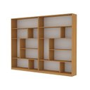 Ver imagem 2 de Kit 2 Estantes Decorativas para Livros 180 x 240cm Casuá Marrom Freijó Seattle
