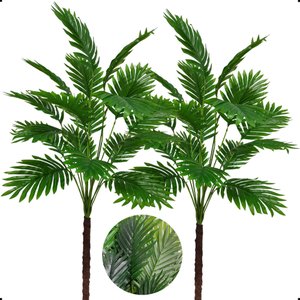 Kit 2 Coqueiro Anão Artificial Palmeira sem Vaso Decoração