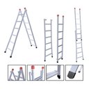 Ver imagem 2 de Escada Extensiva 3 em 1 Aço 8x14 Degraus 4,10m 120kg Nv210p