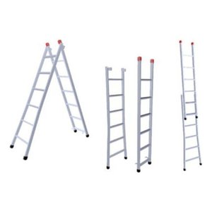 Escada Extensiva 3 em 1 Aço 8x14 Degraus 4,10m 120kg Nv210p