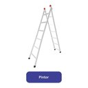 Ver imagem 4 de Escada Extensiva 3 em 1 Aço 8x14 Degraus 4,10m 120kg Nv210p