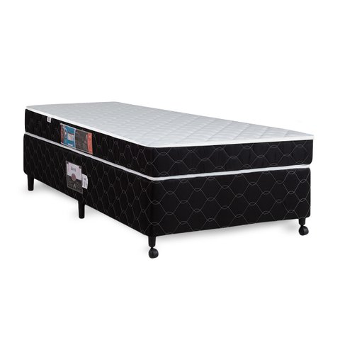 Cama Box + Colchão Castor Solteiro Montblanc Double Face D33 88x188x45cm