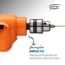 Ver imagem 6 de Furadeira com Impacto Mondial - Fi-rh-02 220v/60hz .