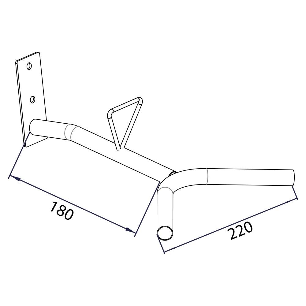 50 Expositor Suporte Porta Capacete para Parede Preto - 2