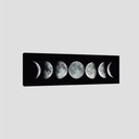 Ver imagem 1 de Quadro Preto E Branco Fases Da Lua 120X35Cm Moldura Interna