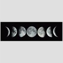 Ver imagem 2 de Quadro Preto E Branco Fases Da Lua 120X35Cm Moldura Interna