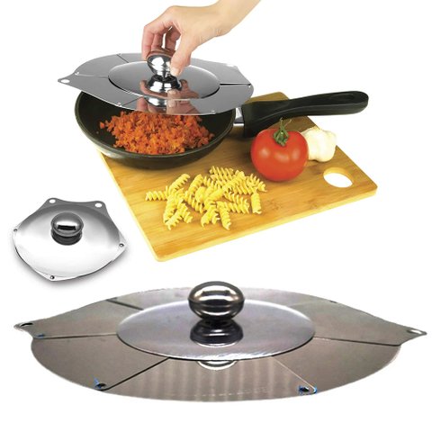Tampa Panela Frigideira Universal Tamanho Regulavel Ajustavel Inox Aumenta Diminui Cocçao Cozinha