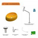 Ver imagem 3 de Kit Cuba Ov39 C/torneira Link 1062 Metal e Válvula 1 Polegada e Sifão Pvc e Flexível Compace