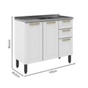 Ver imagem 6 de Cozinha Completa Aço com Pia Branco Colors Bertolini Branco