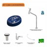 Kit Cuba Ov39 C/torneira Link 1062 Metal e Válvula 1 Polegada e Sifão Pvc e Flexível Compace - 3