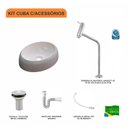 Ver imagem 3 de Kit Cuba Ov39 C/torneira Link 1062 Metal e Válvula 1 Polegada e Sifão Pvc e Flexível Compace