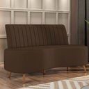 Ver imagem 2 de Sofá 2 Lugares Living 135cm Pé Palito Maraú Veludo Marrom K01 - D'Rossi