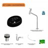 Kit Cuba Ov39 C/torneira Link 1062 Metal e Válvula Click 1 Polegada B e Sifão Pvc e Flexível Compace - 3