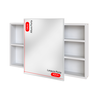 Armário De Banheiro Com Porta de Correr 80cm Astral Pto/Mad - 6