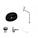 Ver imagem 2 de Kit Cuba Ov39 C/torneira Link 1062 Metal e Válvula Click 1 Polegada B e Sifão Cromado e Flexível com