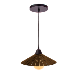 Luminária Teto Lustre pendente balcão cozinha sala mdf cabo:Chocolate - 1