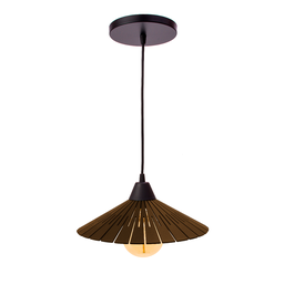 Luminária Teto Lustre pendente balcão cozinha sala mdf cabo:Chocolate - 2