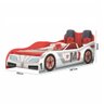 Cama Infantil Carros Fast Car Branco/ Vermelho Móveis Estrela c/ Colchão Ortobom - 3