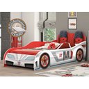 Ver imagem 1 de Cama Infantil Carros Fast Car Branco/ Vermelho Móveis Estrela c/ Colchão Ortobom