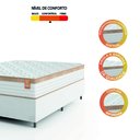 Ver imagem 5 de Cama Box Colchão Casal Molas Ensacadas Real 138x188x65cm Linho Branco / Bege Inducol