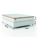Ver imagem 3 de Cama Box Colchão Casal Molas Ensacadas Real 138x188x65cm Linho Branco / Bege Inducol