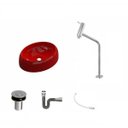 Ver imagem 2 de Kit Cuba Ov39 C/torneira Link 1062 Metal e Válvula Click 1 Polegada B e Sifão Cromado e Flexível com